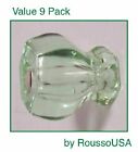 0109b Roussos Reproduction Roussousa Crystal Glass Cabinet Knob Pulls Coke Green