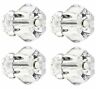 010c-4 Roussos Reproduction Clear Glass Depression Style Knob Pulls 609722581790