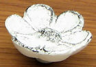 0184s-0928w Unbranded Set Of Antique Replica White Flower Drawer Pull Knob