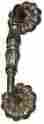 021-21844 Unbranded Small Nostalgic Cast Iron Door Handle Pull Hardware Decor Rustic Brown 8 H