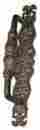 021-21845 Unbranded Med Nostalgic Cast Iron Door Handle Pull Hardware Decor Rustic Brown 9.75 H
