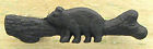 021-52405 Unbranded Set Of Black Bear On Log Cast Iron Drawer