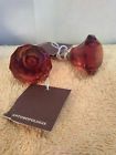 028950 Anthropologie Pair Of Diamond Cut Amber Glass Cabinet Hardware Drawer