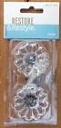 097011219 Restore Restyle Vintage Style Clear Glass Flower Cabinet Drawer Knobs