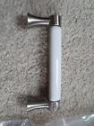 Pbf454y-w-c 10425 4 White Pullsbetsy Brushed Design Model Pkgs. Fields Silver Nwt 4ct.