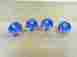 109426 Na New Set 4 Blue Glass Faceted Pulls Knobs