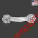 11002 The Renovators Supply Clear Glass Drawer Pull Cabinet Handle 3 Boring 096962335168