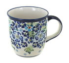 1105-du207 Zaklady Blue Rose Polish Pottery Vintage Violet Coffee 680243834152
