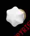11050 The Renovators Supply Cabinet Knob Milk Glass 1 4 Dia W Brass Back 096962335427