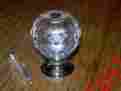 1130c Unbranded Large Rounded Clear Crystal Glass Drawer Pull Cabinet Knob