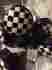 11861788 Checker Knob Anthropologie New With Tags Six 6 Checked Black White