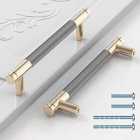 12 Pack 5 Inches 128mm Kitchen Cabinet Handles Aluminum Knurled Drawer Pulls