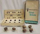 1232-cc Washington Vintage Cabinet Hardware Knobs Pulls Mid Century Box Lot Of 6 Copper