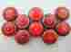 12357 Reading In Rags Set Of 10 Red Mandala Cabinet Knobs Drawer 0722589434099