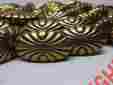1338 Amerock Lot 33 Vintage Solid Brass Oval Ornate Drawer 1 Knobs Hardware Pulls