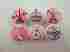 135879 Twisted R Design Set Of 6 Pink Paris Cabinet Drawer Knobs 0722589433535
