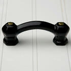 248449 Signature Hardware Black Glass Drawer Pull