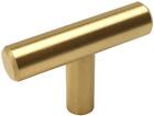305bb 25 Pack Cosmas Brushed Brass Cabinet Hardware Euro Style T Bar Knob