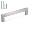 25 Pack Homdiy 4 Inch Brushed Nickel Cabinet Pulls Square Handles
