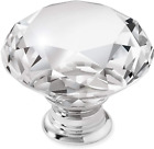 25 Pack Premium Glass Crystal Kitchen Cabinet Knobs Pulls Contemporary Clear New