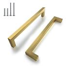 25 Pcs Brushed Brass Cabinet Handles Square T Bar Gold Drawer Pulls