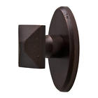 251213 Signature Hardware Solid Bronze Square Knob With Oval Base Plate