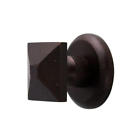 251236 Signature Hardware Solid Bronze Square Knob With Round Base Plate