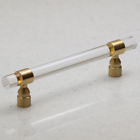 25128-sg Unbranded Lucite On Satin Gold Pull Overall Length Clear Acrylic