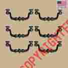 25744 The Renovators Supply 6 Drawer Pull Black Wrought Iron Bail 4 1 2 096962413606