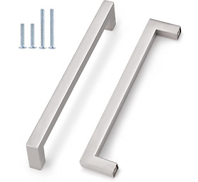 Pddj27hss192 25pack 8inch Pobrico Cabinet Bar Pulls Brushed Nickel Stainless Steel Drawer Handle