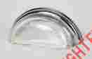 26-201 Lew S Hardware Qty Of Nine 9 Lews Glass Bin Pulls Clear W Polished Chrome 696140253019