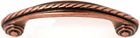955.acm 3 Pulls Cc Copper Rope Cabinet -955.acm Antique " 16