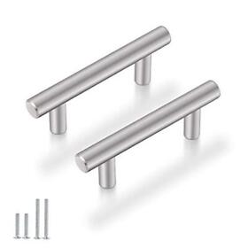 30 Pack Probrico 2-1/2inch Solid Brushed Nickel Stainless Steel Kitchen