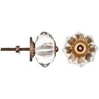 30004425 Darice Fancy Colored Clear Heritage Hardware Glass Knob 889092141705
