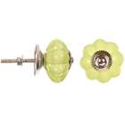 30004454 Darice Heritage Hardware Ceramic Knob Round Green 889092141996