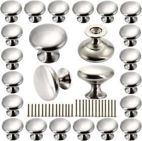 30pack Cabinet Knobs Brushed Nickel Silver With Screws For Dress