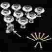 31174 Tc Crystal Glass Drawer Pulls 12pc Knob Handle Cabinet Door Cupboard Diamond Shape 0719363626368