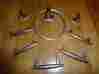 340154-158 Umbra Stream Chrome Lot Rare Bathroom Hooks Drawer Pull Towel Holder Modern