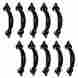 35697 The Renovators Supply 10 Door Pulls Black Wrought Iron Fleur De Lis Set Of 096962419059