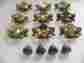 3649 Drop Pulls Knobs Bpc 9 Brass W Oak 4 Handles 70s Era