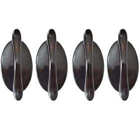 4 Pcs Black Peel And Stick Pull For Mirrored Door Self-stick On Handles Dra