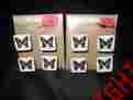 4108 410 Pier 1 Imports 8 Ceramic Butterfly Hand Crafted Cabinet Door Drawer Pulls Knob