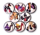 415487897 Handmade Set Of High Heels Print Wood Cabinet 0757347590342