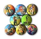 415888897 Handmade Set Of Motocross Print Wood Cabinet Knobs 0757347590359