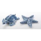 4230.1-2 Delton Set Of Blue Porcelain Coastal Creatures 652448177044