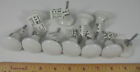 424796 Lot Of Round White Ceramic Drawer Cabinet Knobs Bolts Stems