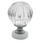 4305 Baldwin Polished Chrome 1-1 2 Inch Diameter Crystal And Brass Round Knob 829846709454