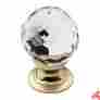 10723079146314 4317.030 Baldwin New 15 1 Faceted Crystal Polished Brass Knobs