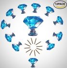 43188-279137 Anjuu Diamond Shape Crystal Glass Cabinet Knobs Screws 7437357637659