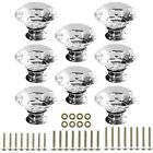 43188244971 Drawer Handles Pulls Transparent Tough Knobs Crystal Glass 667673098989